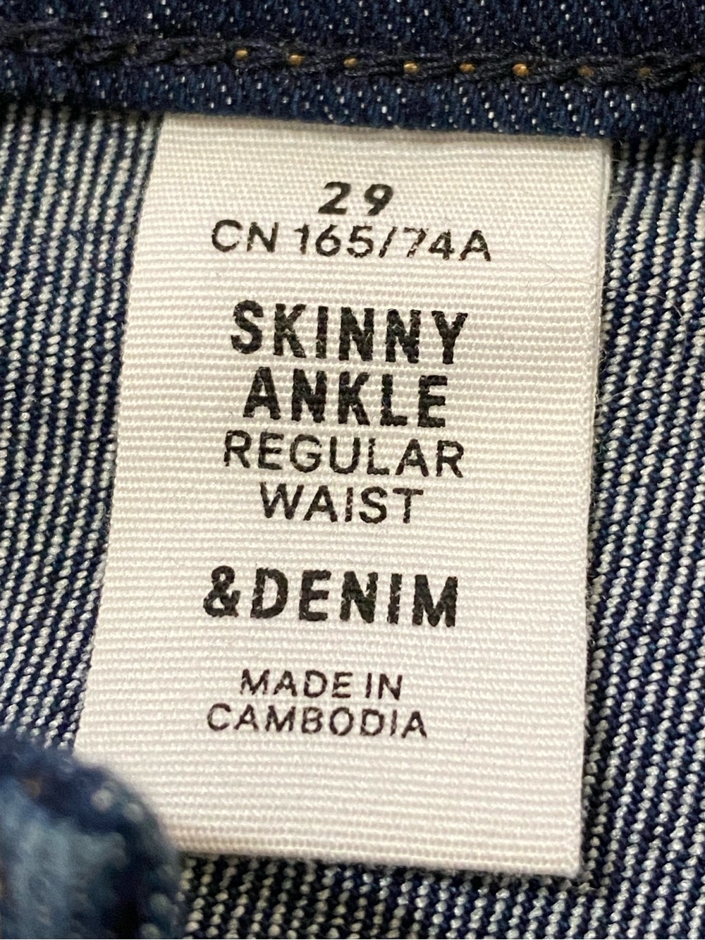 H&M AND Denim Y2K Dark Wash High Rise Ankle Skinny Jeans 29 Stretch - Picture 7 of 8